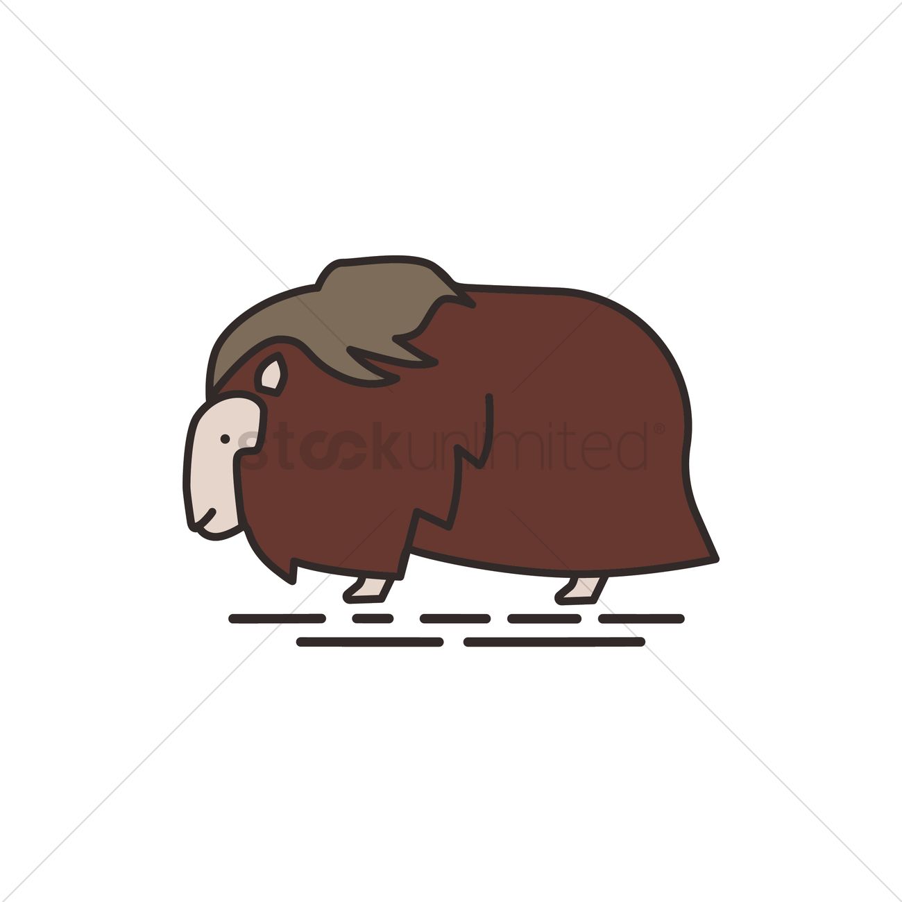 1300x1300 Yak Vector Image