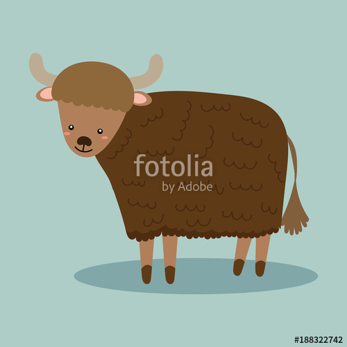 500x500 Cute Yak Vector Stock Image And Royalty Free Vector Files On