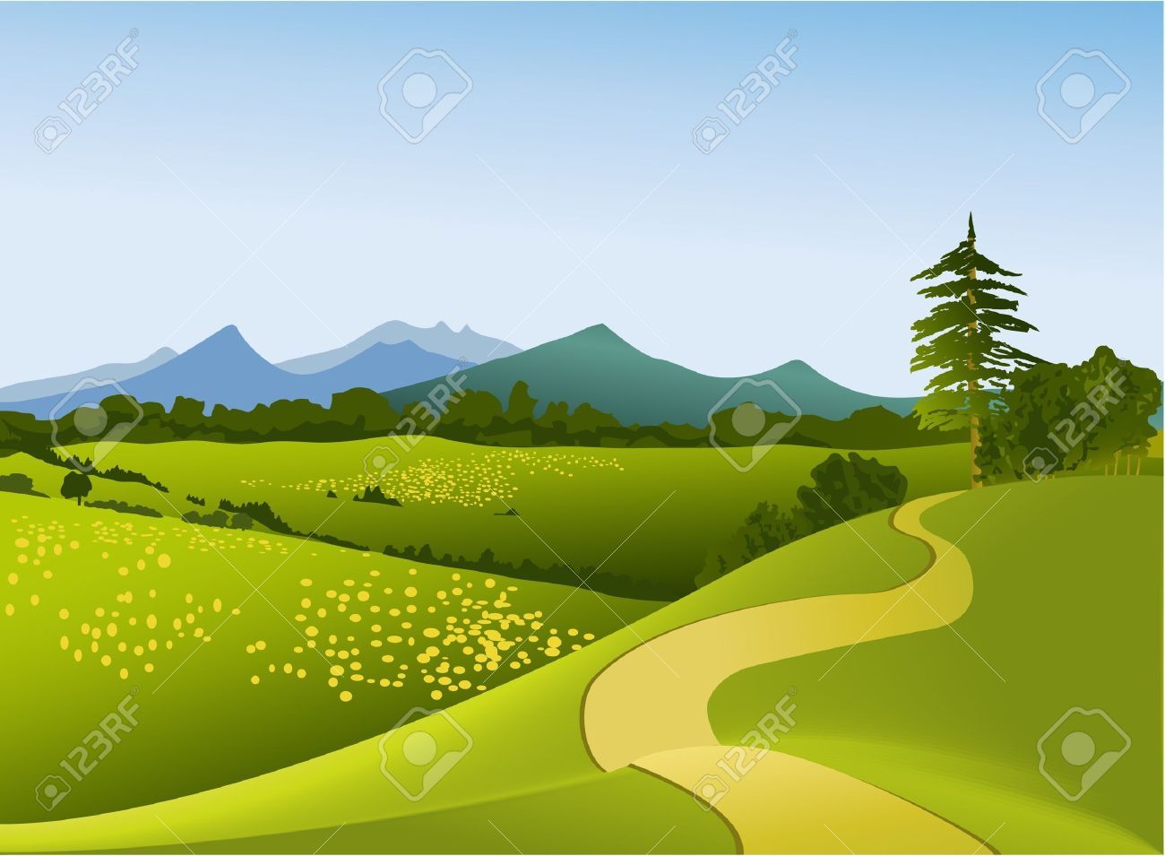 1300x955 Yellow Brick Road Clip Art Cartoon