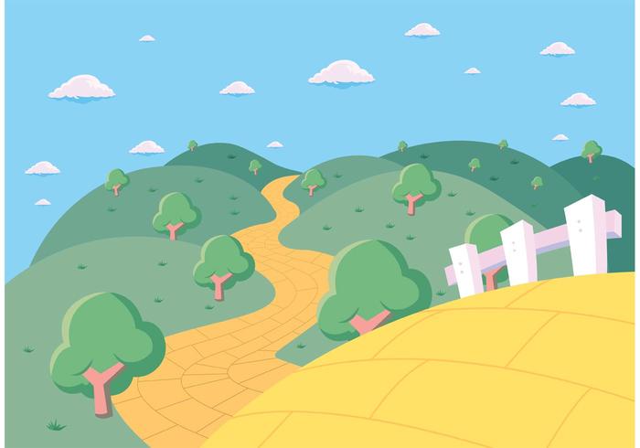 700x490 Yellow Brick Road Vector