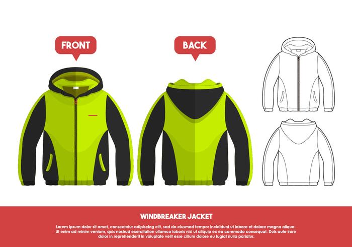 700x490 Windbreaker Jacket Vector Illustration