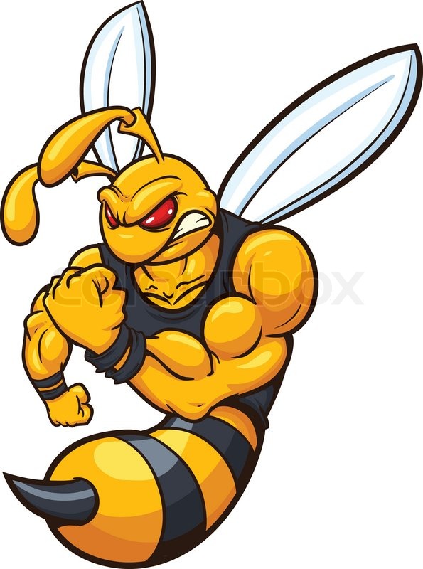 595x800 Yellow Jacket Mascot. Vector Illustration With Simple Gradients