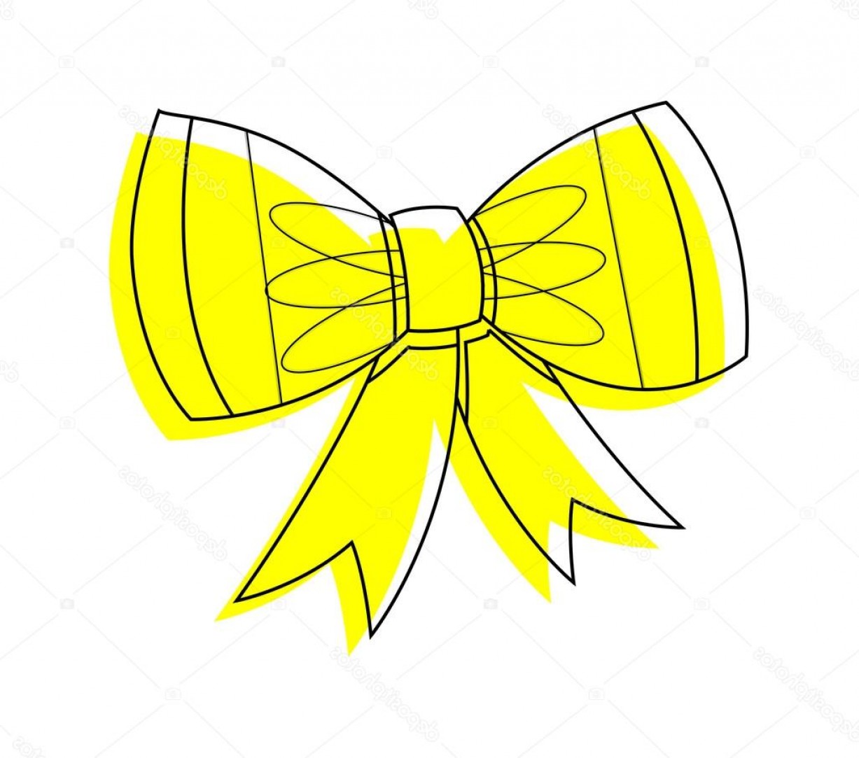 1227x1083 Stock Illustration Yellow Ribbon Bow Vector Clipart Lazttweet