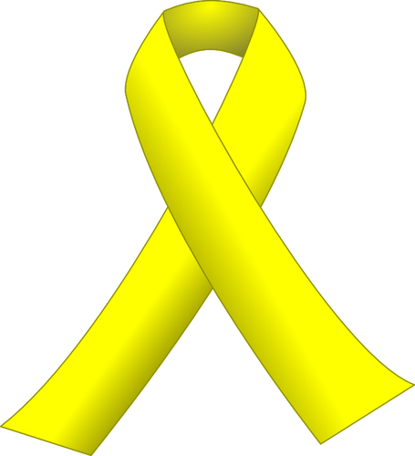 455x500 Yellow Ribbon Vector Illustration Public Domain Vectors