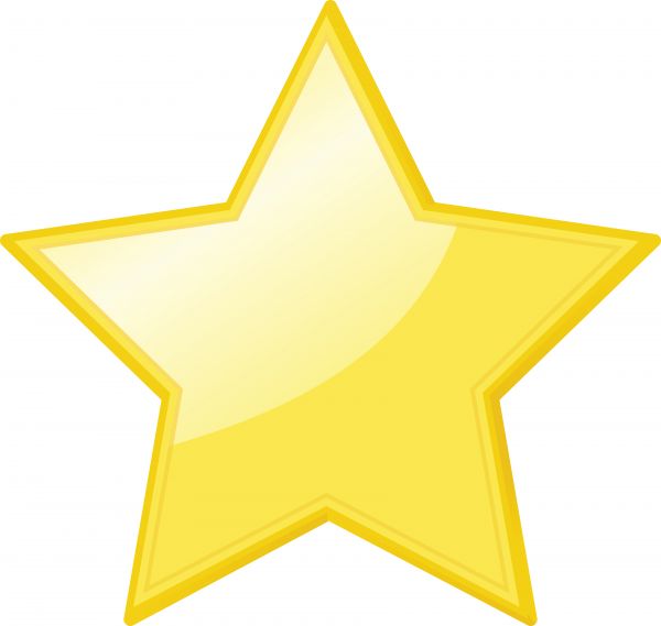 600x569 Yellow Star Icon Vector