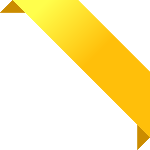 600x600 Corner Ribbon02 Yellow Vector Data Svg(Vector)public Domain