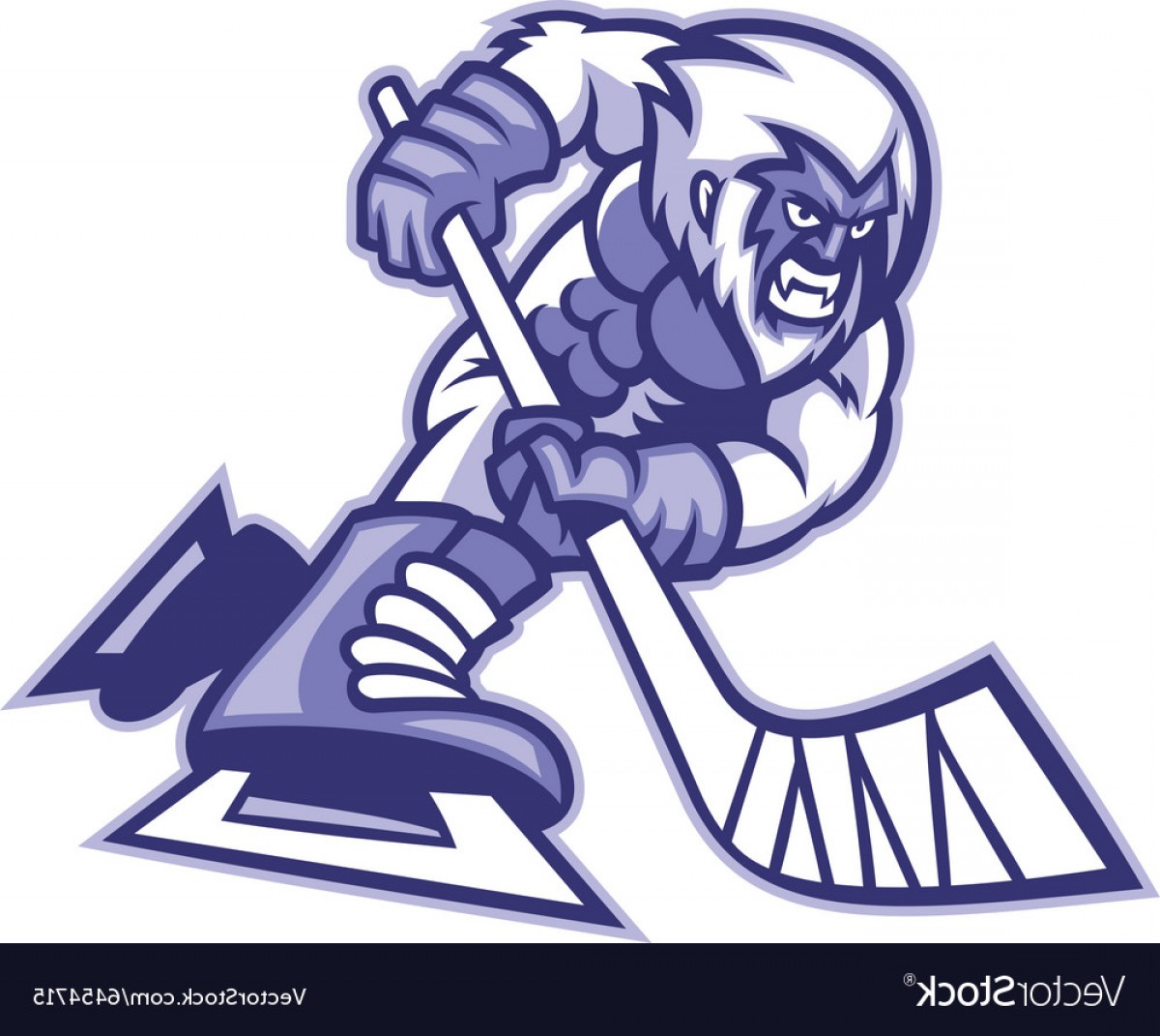 1200x1071 Yeti Ice Hockey Mascot Vector Shopatcloth