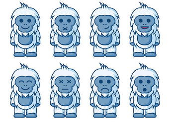 352x247 Yeti Icon Vector Set Free Vector Download 364145 Cannypic