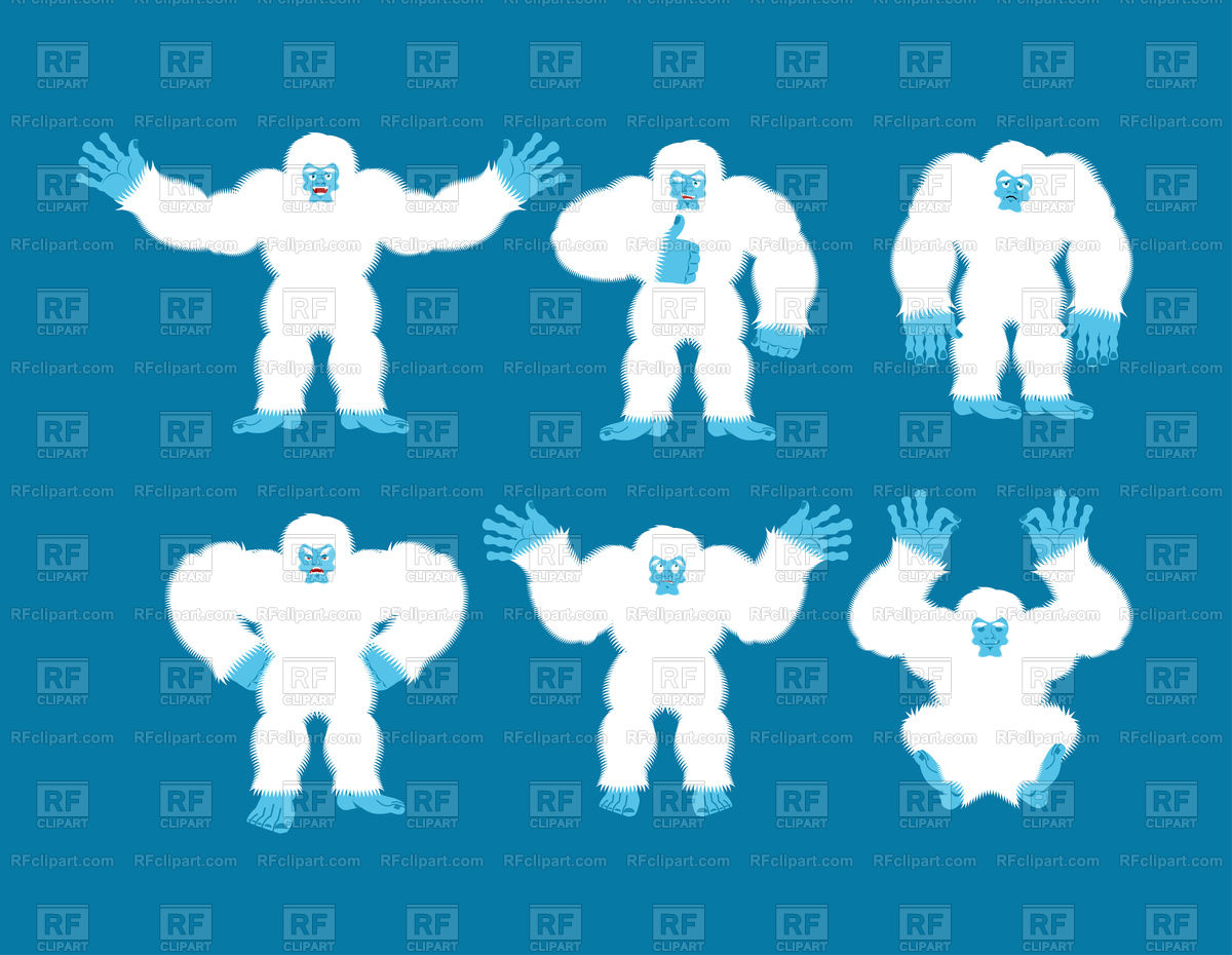 1200x930 Yeti Poses Vector Image Vector Artwork Of Plants And Animals