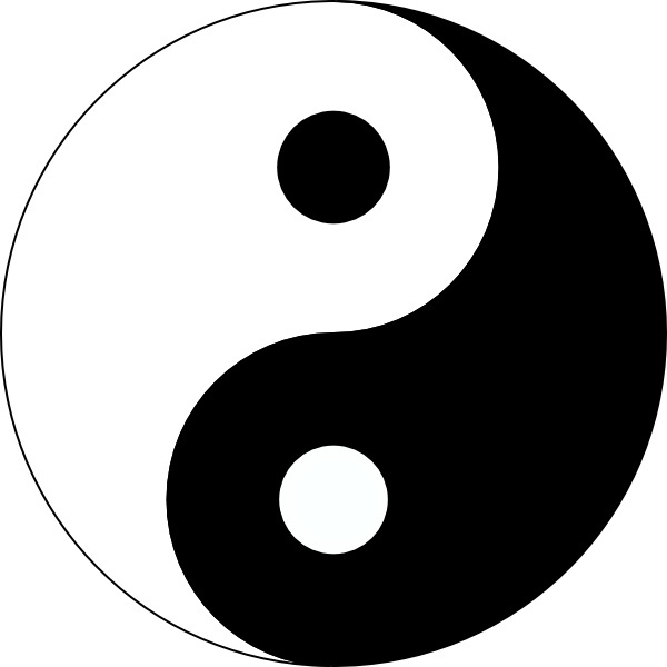 600x600 Yin Yang Clip Art Free Vector In Open Office Drawing Svg ( .svg