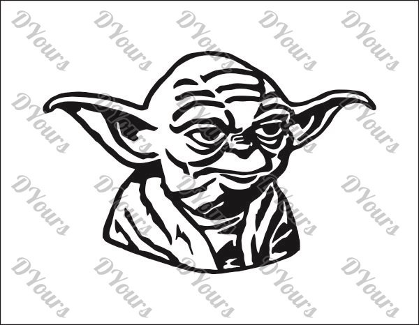 600x466 Yoda Star Wars Vector Model Svg Cdr Ai Pdf Eps Files Etsy