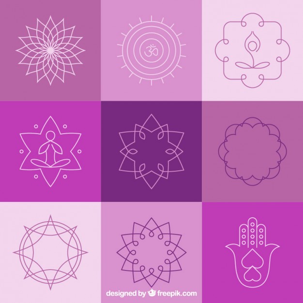 626x626 Yoga Abstract Badges And Symbols Vector Free Download