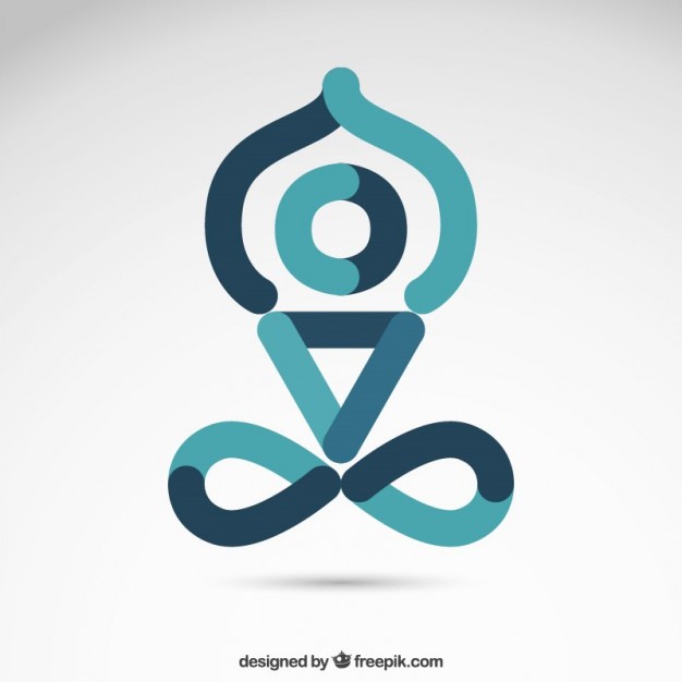 626x626 Yoga Icon In Abstract Style Vector Free Download