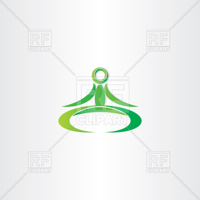 400x400 Green Yoga Man Icon Vector Image Vector Artwork Of Healthcare
