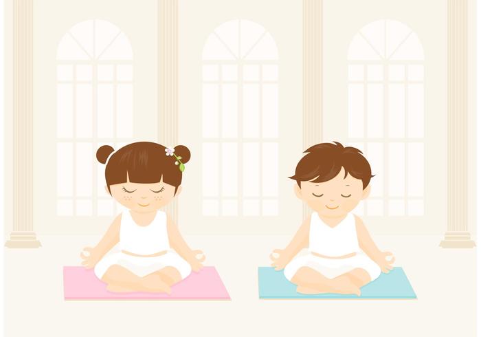 700x490 Free Children Practices Yoga Vector