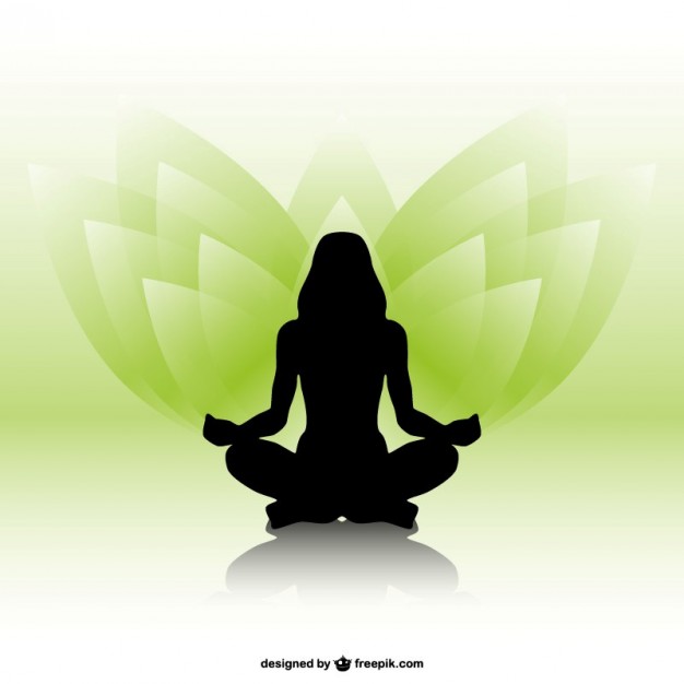 626x626 Woman Silhouette Vector Yoga Vector Free Vector Download In .ai