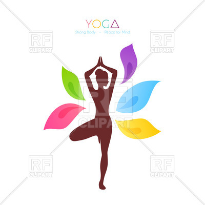 400x400 Silhouette Of Woman Doing Yoga Vector Image Vector Artwork Of