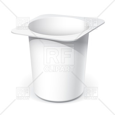 400x400 White Plastic Container For Yogurt Vector Image Vector Artwork
