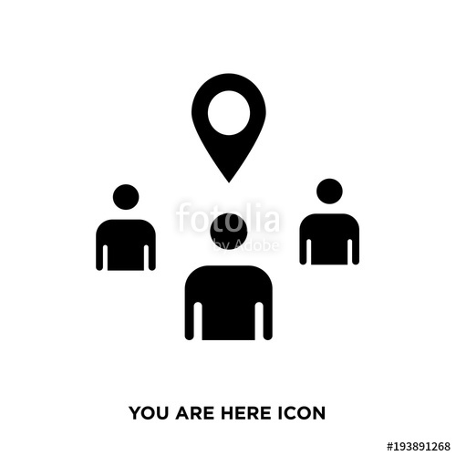 500x500 You Are Here Icon Stock Image And Royalty Free Vector Files On