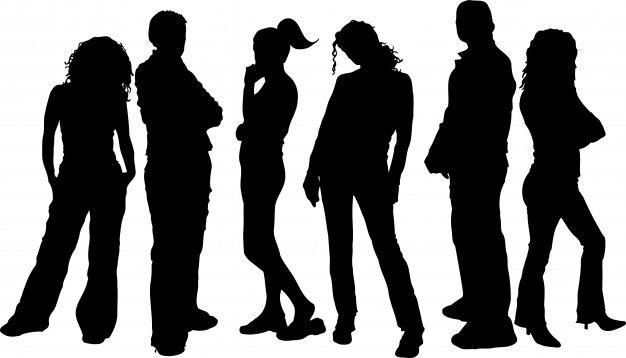 626x358 Silhouettes Of Young People Vector Free Download