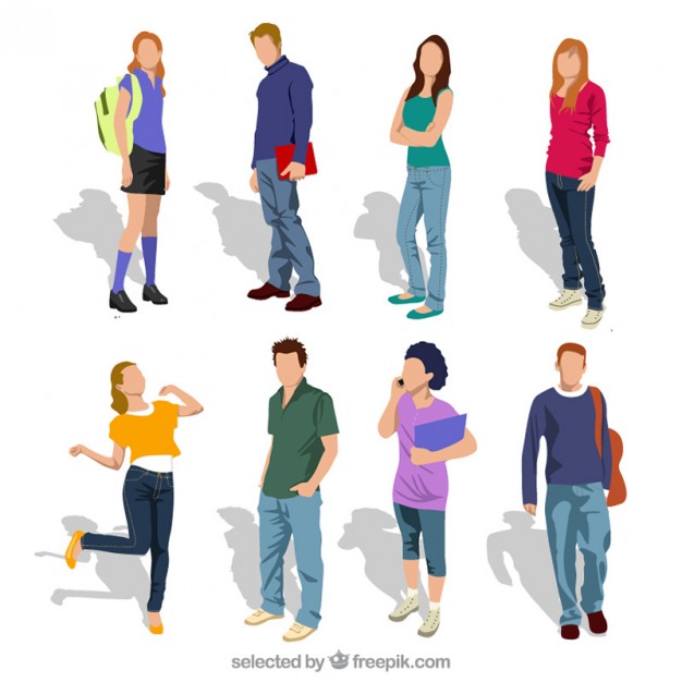 626x626 Vectors Of Young People And Teenagers Free Vector Graphics