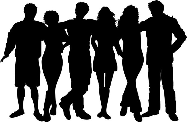 600x394 Creative Young People Silhouettes Vector Graphics My Free