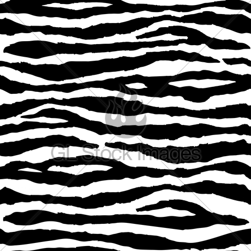 500x500 Zebra Stripes Black And White Pattern. Seamless Vector. Gl Stock