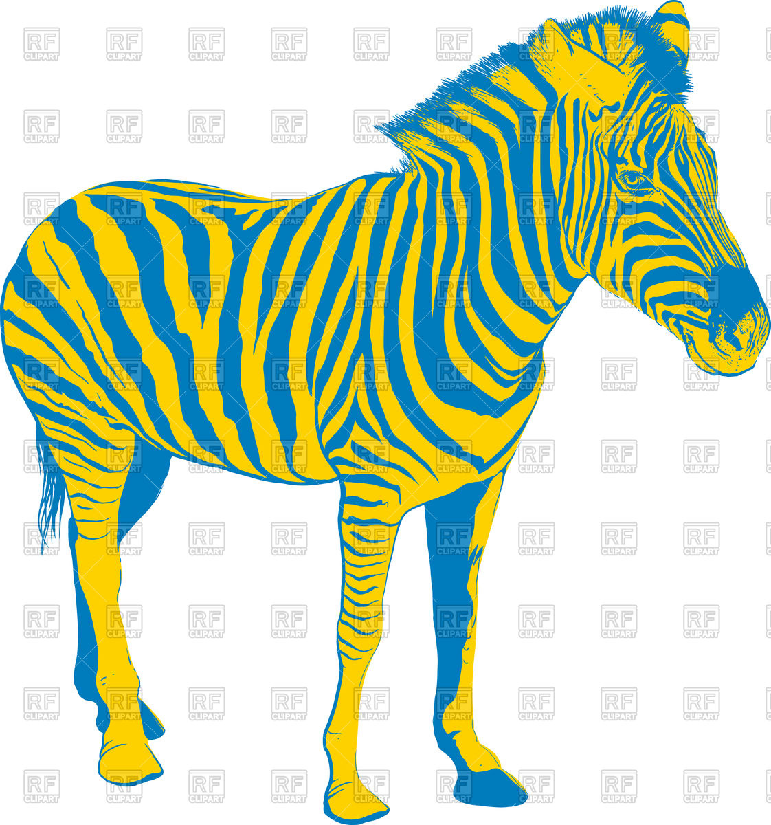 1122x1200 Yellow Blue Zebra Vector Image Vector Artwork Of Plants And