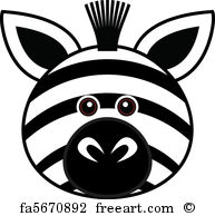 193x194 Free Art Print Of Happy Zebra Cartoon . Vector Illustration Of