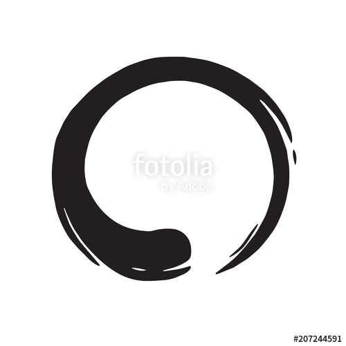 500x500 Zen Circle Logo Hand Drawn Shape Stock Image And Royalty Free