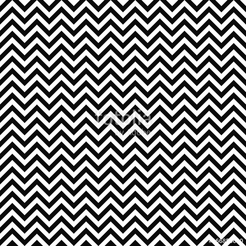 500x500 Vector Seamless Zigzag Pattern. Chevron Texture. Black And White