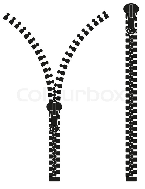 614x800 Zipper Silhouette Vector Illustration Stock Vector Colourbox