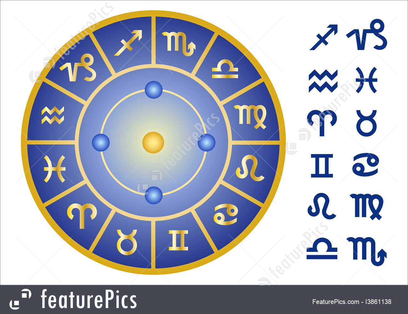 1300x1001 Zodiac Signs, Vector Icon Set