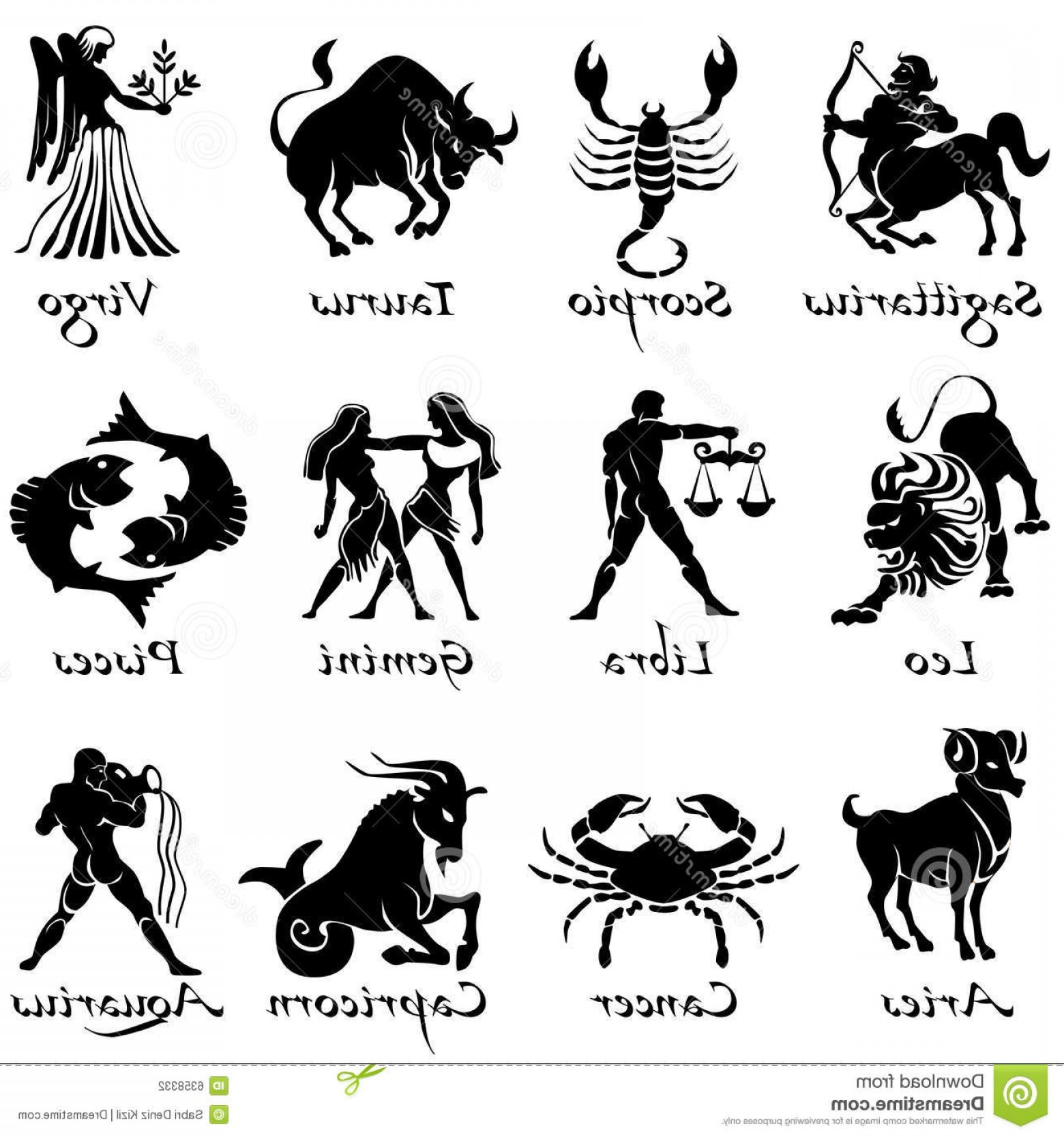 Zodiac Signs Vector at GetDrawings | Free download