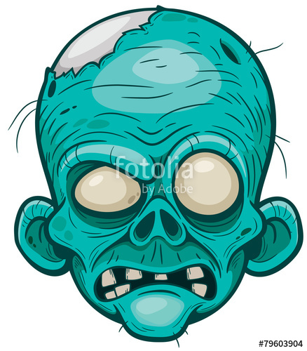 438x500 Vector Illustration Of Cartoon Zombie Face Stock Image And