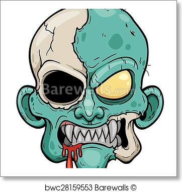 362x382 Art Print Of Zombie Face Barewalls Posters Amp Prints Bwc28159553