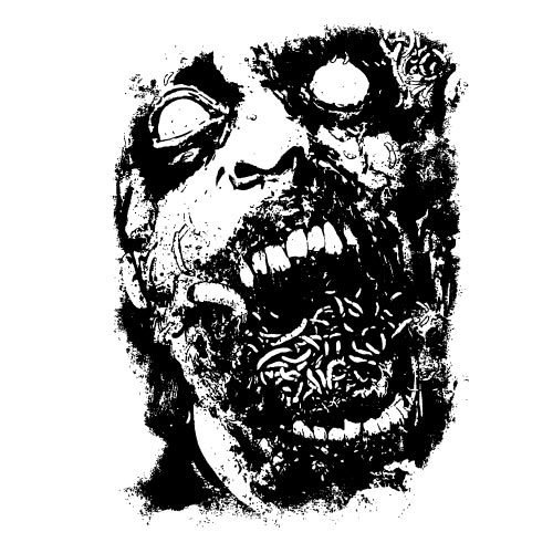 500x500 Zombie Face Vector Graphics Public Domain Vectors