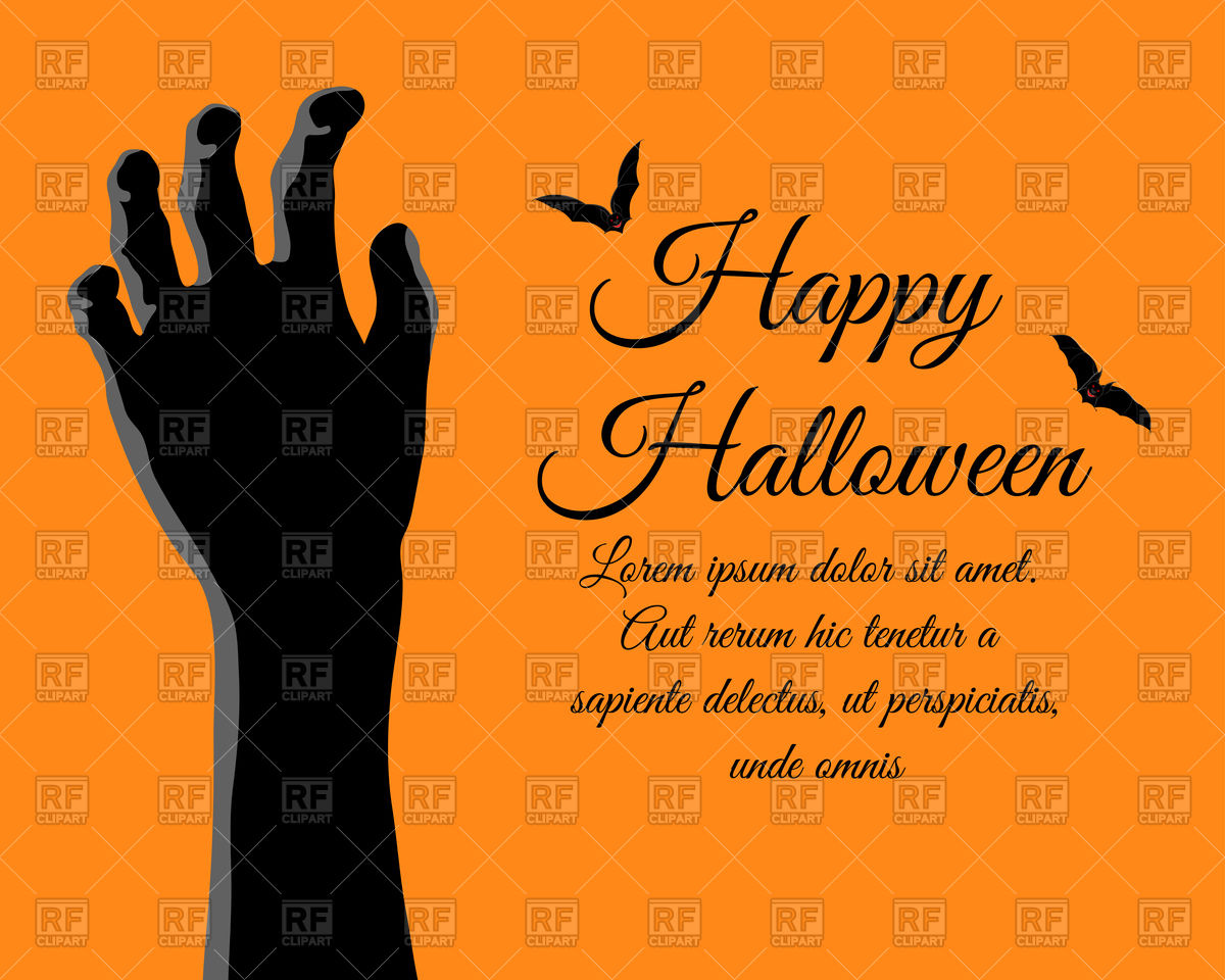 1200x960 Halloween Background With Zombie Hand Vector Image Vector