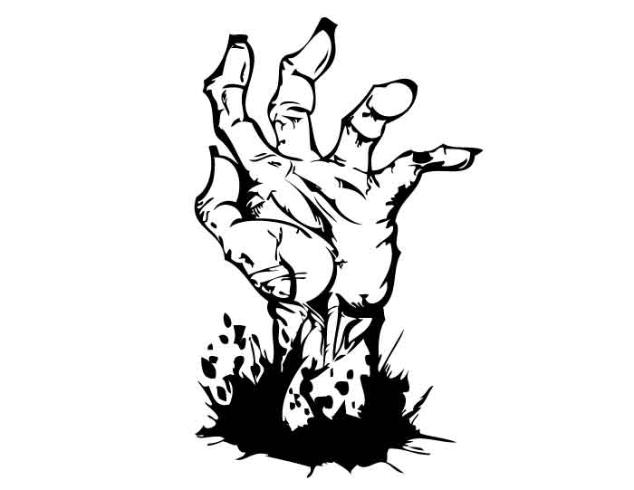 700x541 Hand Clipart Zombie