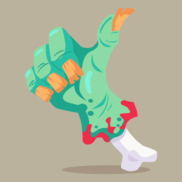 626x626 Vector Illustration Halloween Character Zombie Hand Vector