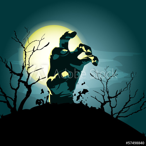 500x500 Zombie Hand Vector Background