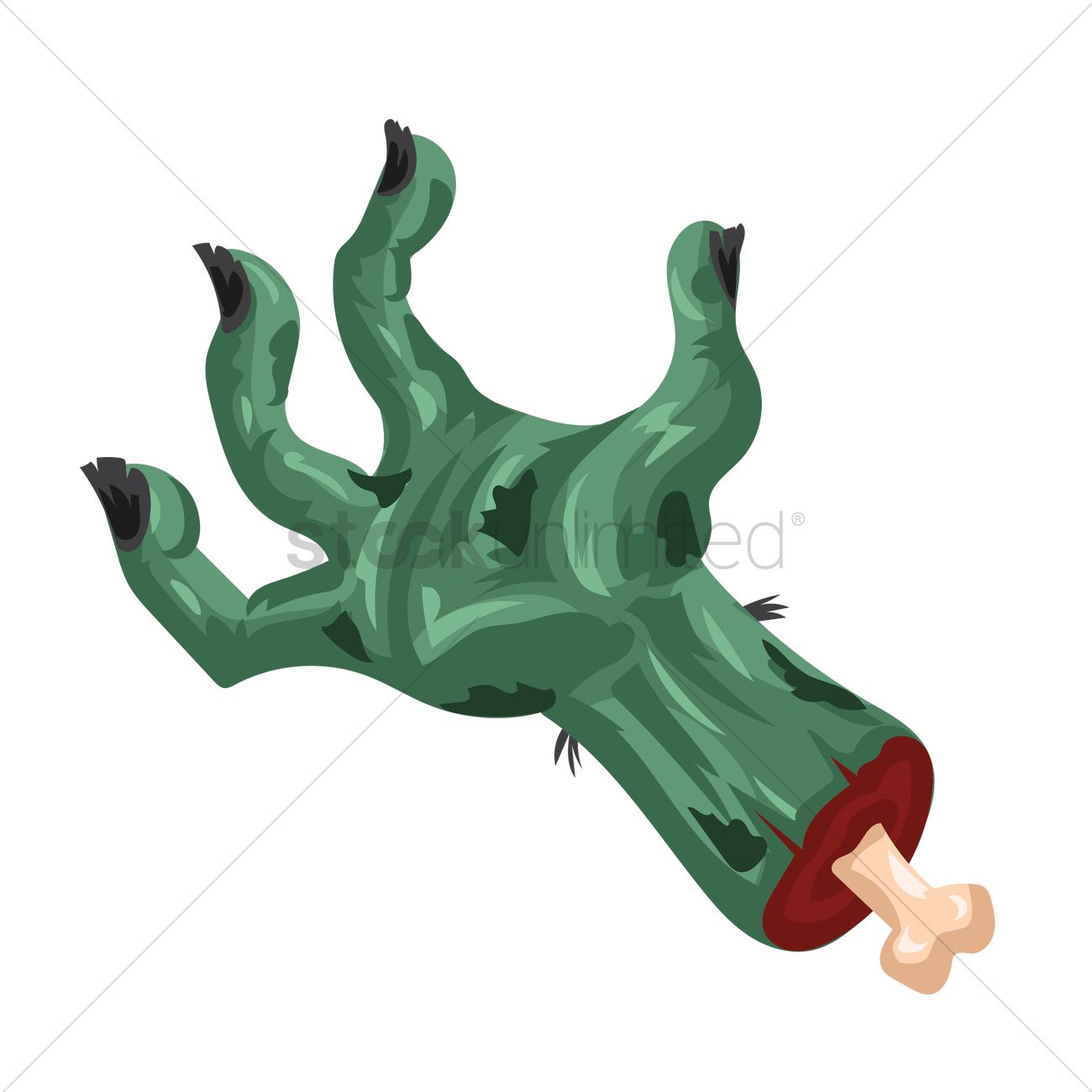 1300x1300 Broken Zombie Hand Vector Image