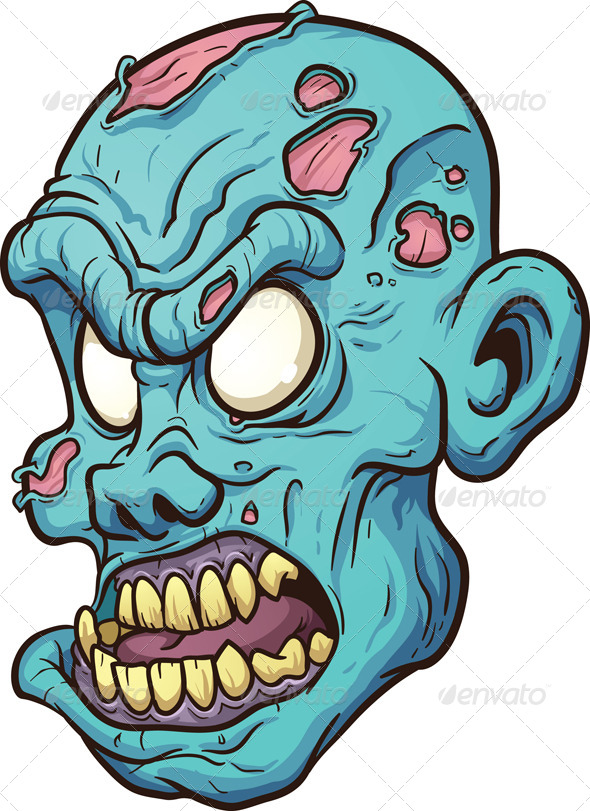 590x811 Zombie Head By Memoangeles Graphicriver