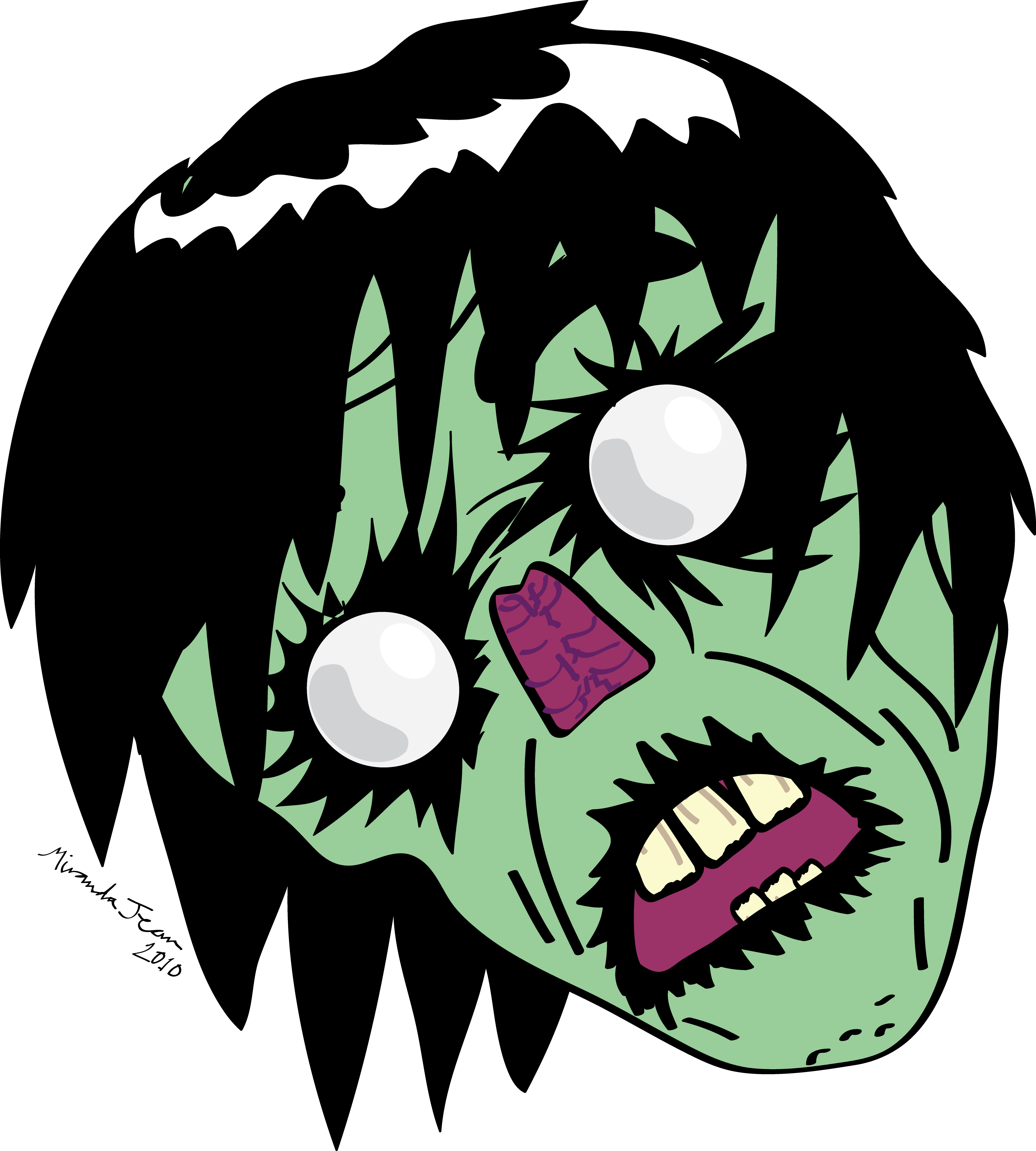 4167x4630 Zombie Clipart Zombie Head