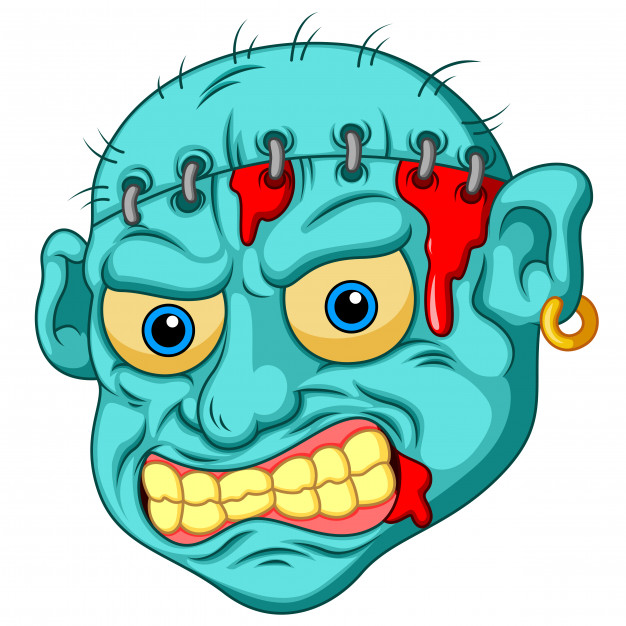626x626 Zombie Head Cartoon Vector Premium Download
