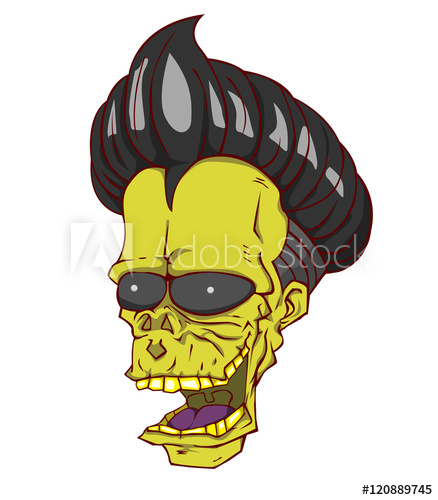 438x500 Zombie Head Vector And Illustration. Monster In Halloween Nignt