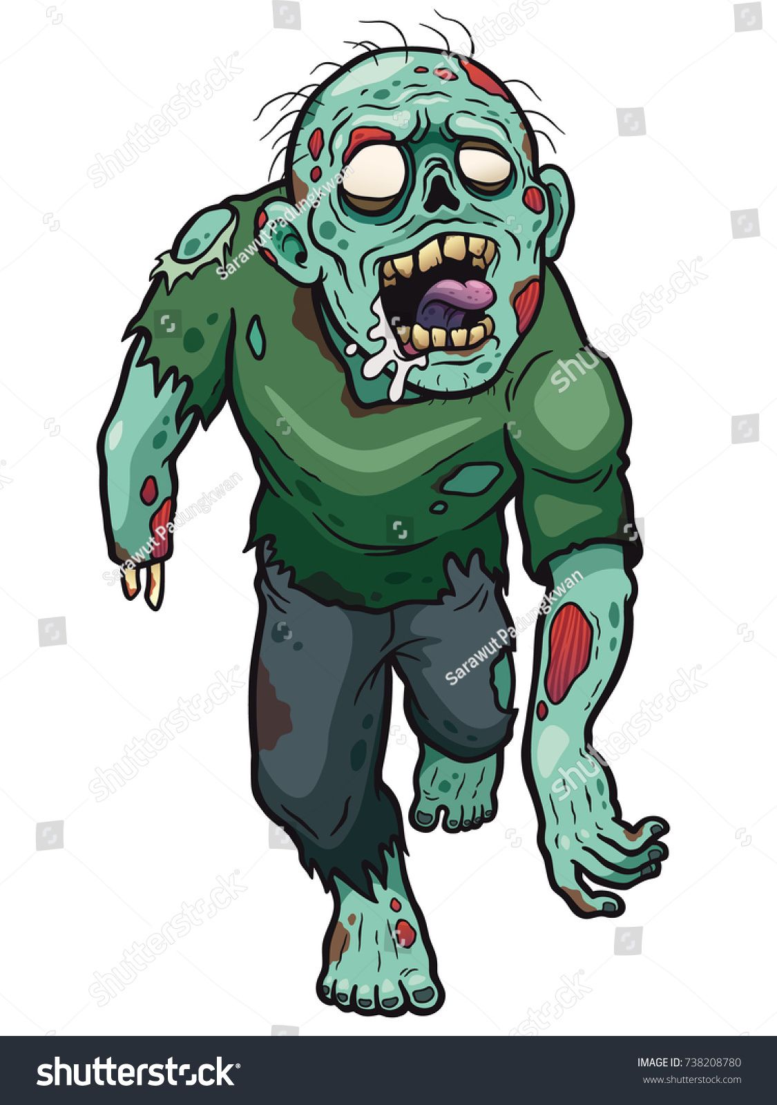 1125x1600 Vector Illustration Of Cartoon Zombie Zombies