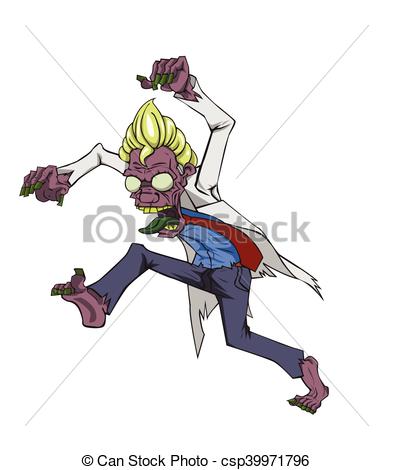 393x470 Doctor Zombie Vector. Zombie Vector. Monster In Halloween... Eps