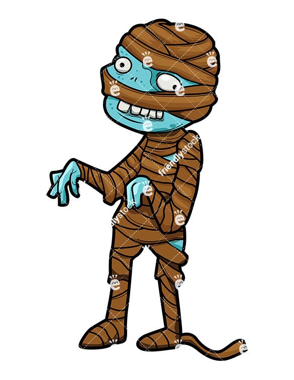 585x755 Funny Mummy Zombie Vector Cartoon Clipart Zombie Clipart