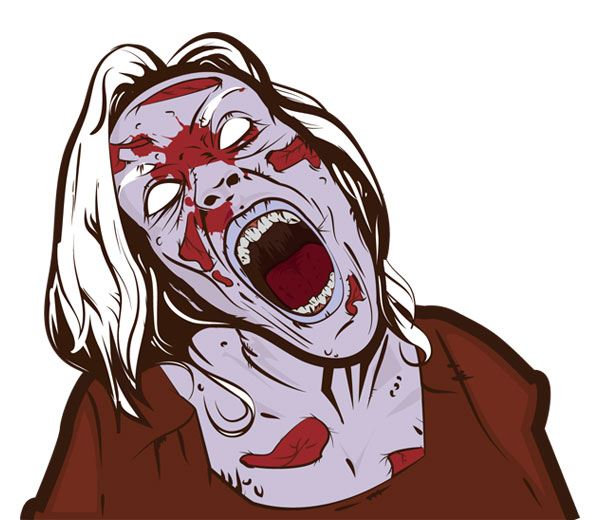 600x520 Scary Zombie Girl Free Vector Download Free Vector Art Free